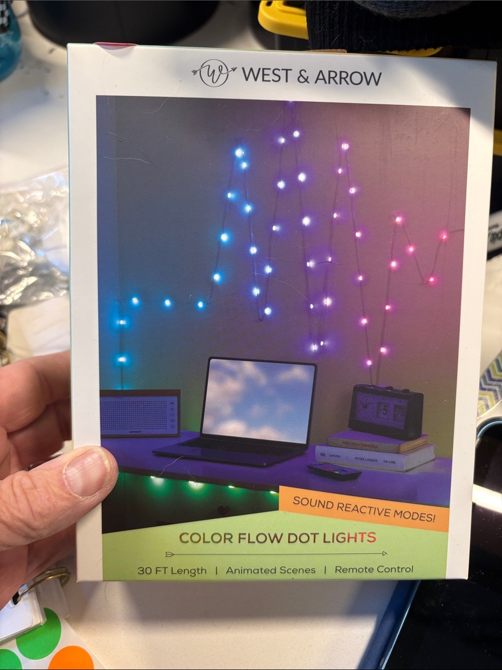 Multicolor LED Wall Tapestry – Color Flow Dot Lights